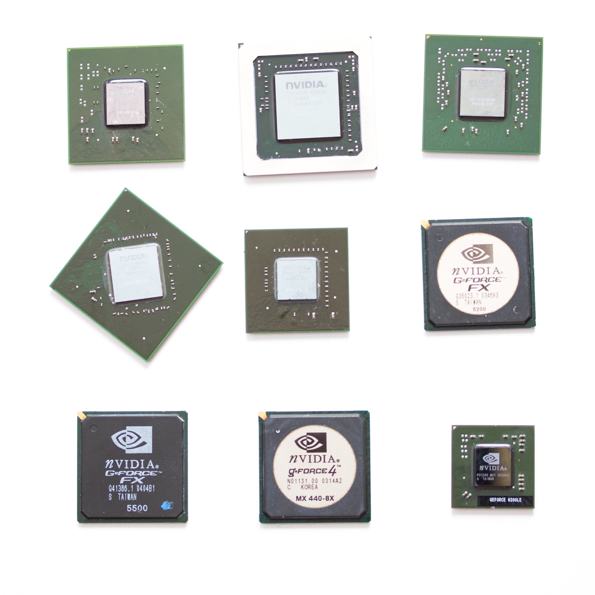 Fridge magnet made with old Chipset, nVidia, graphics processor, GPU