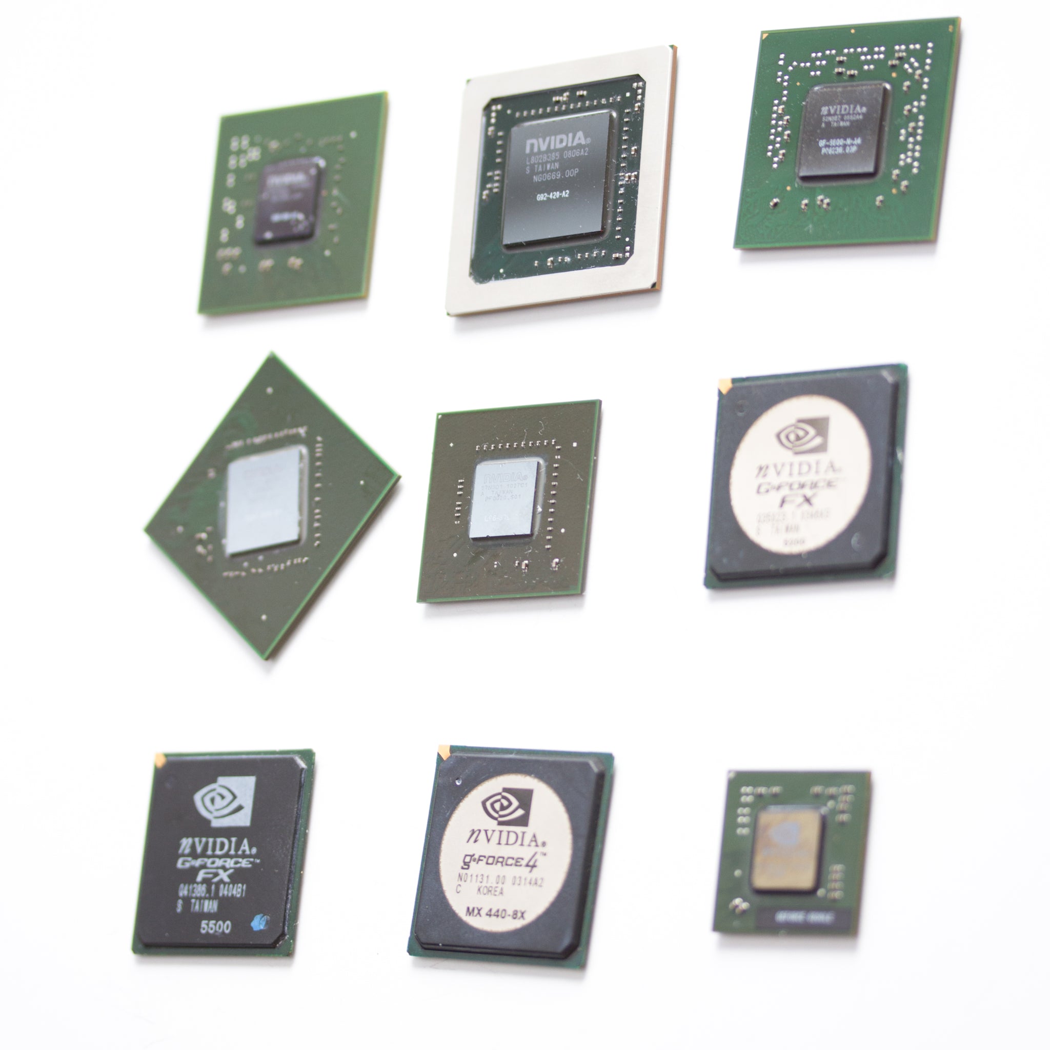 Fridge magnet made with old Chipset, nVidia, graphics processor, GPU