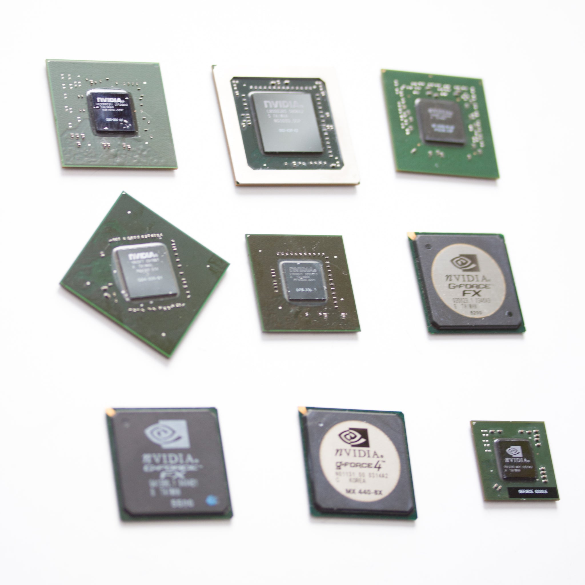 Fridge magnet made with old Chipset, nVidia, graphics processor, GPU