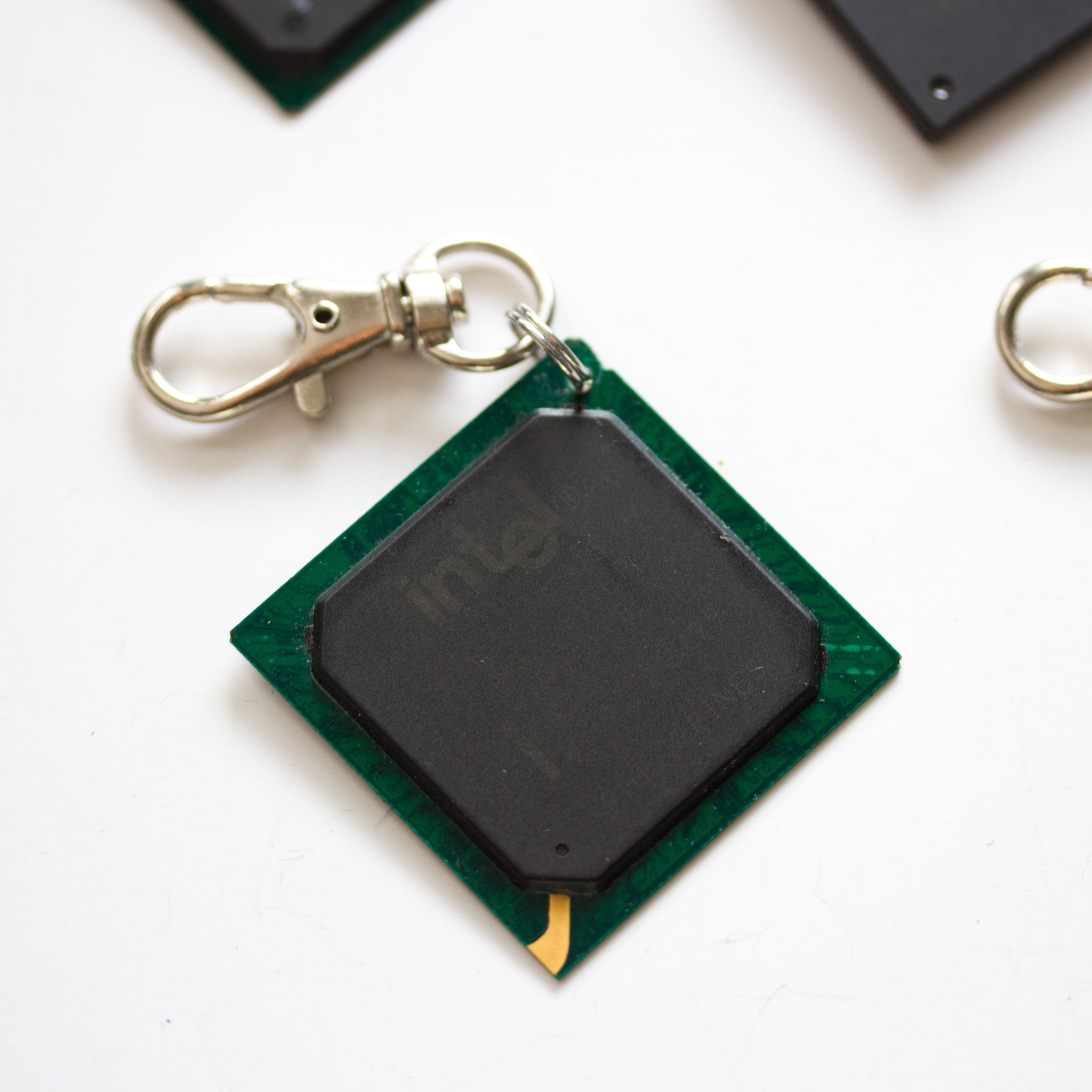 Chipset keychain, recycled computer chipset keychain