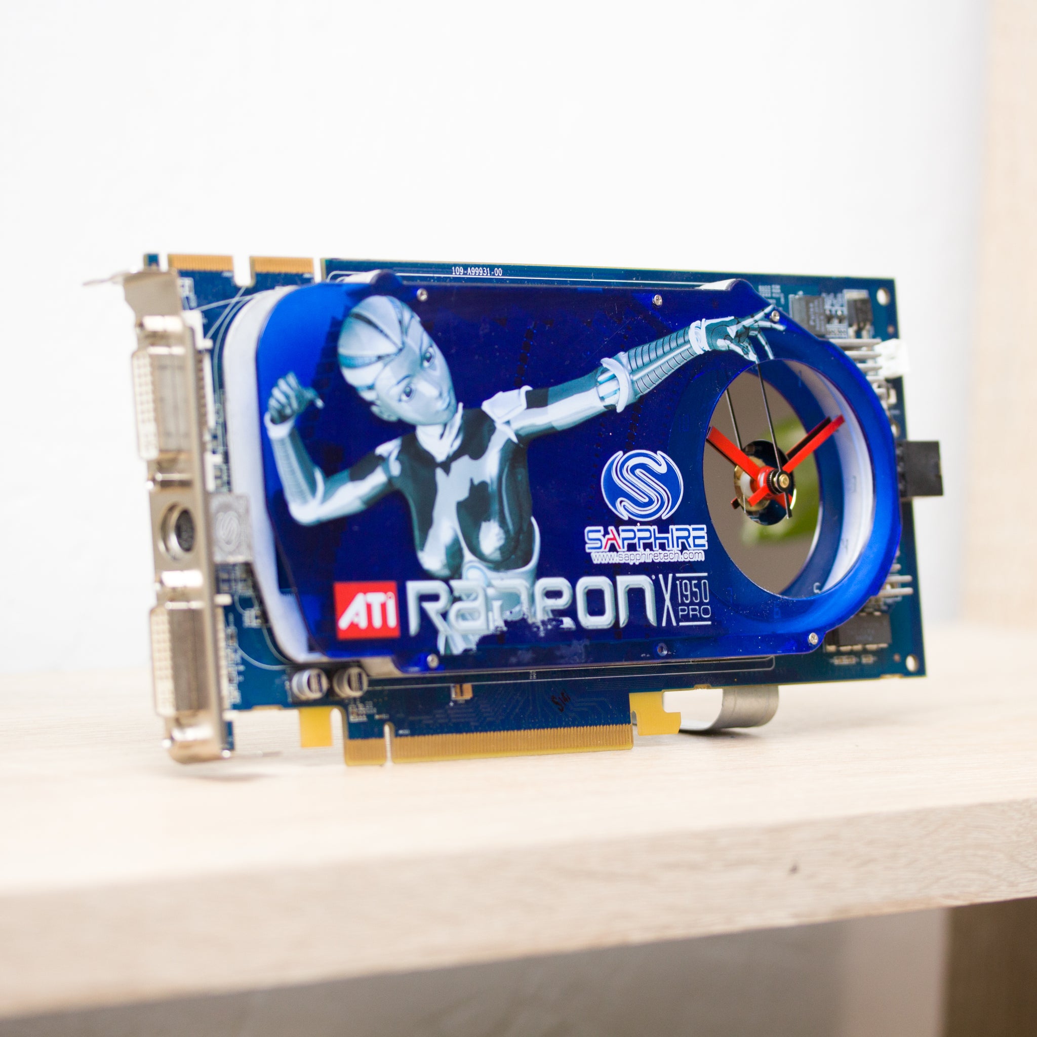 Desk clock - unique office clock, Recycled graphics card
