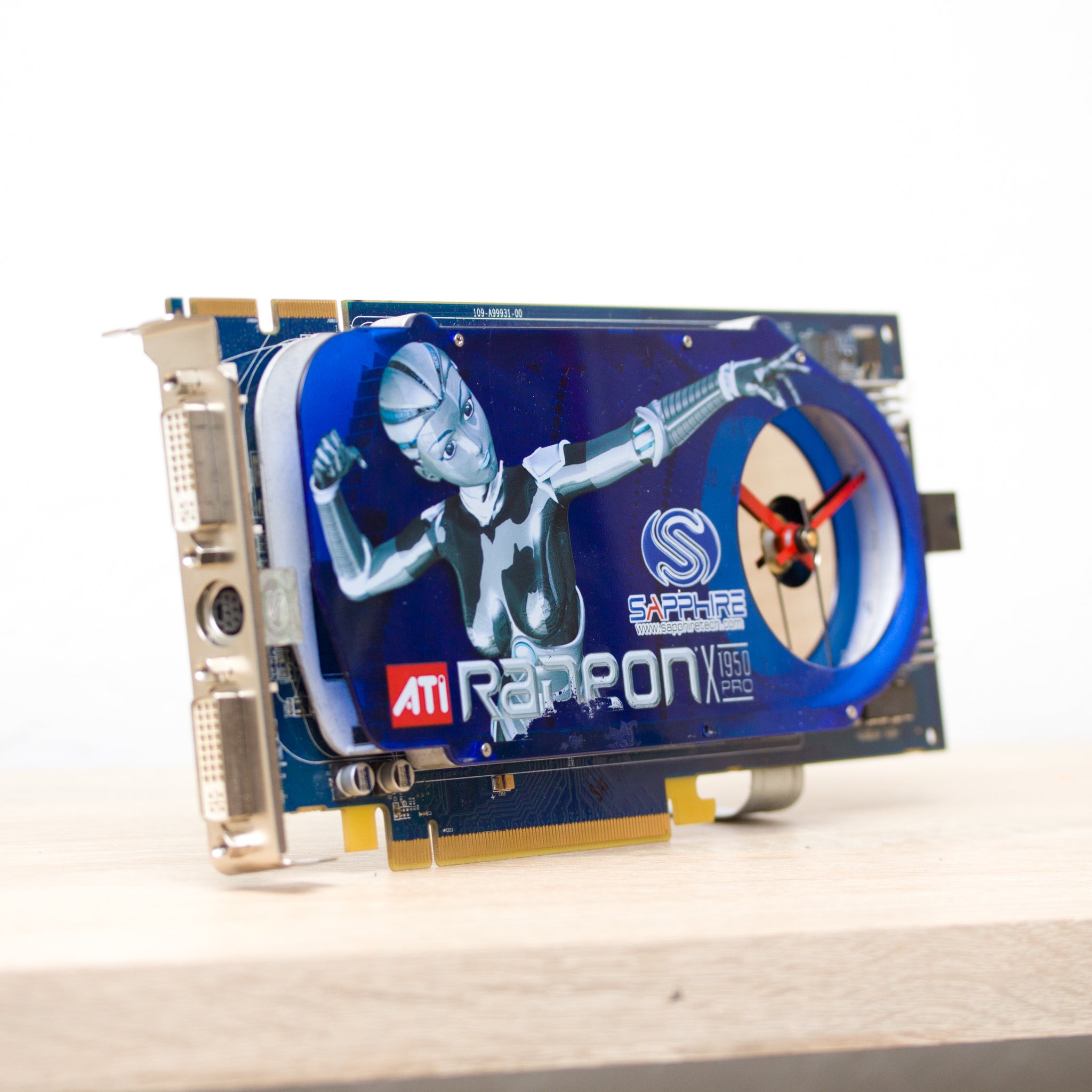 Desk clock - unique office clock, Recycled graphics card