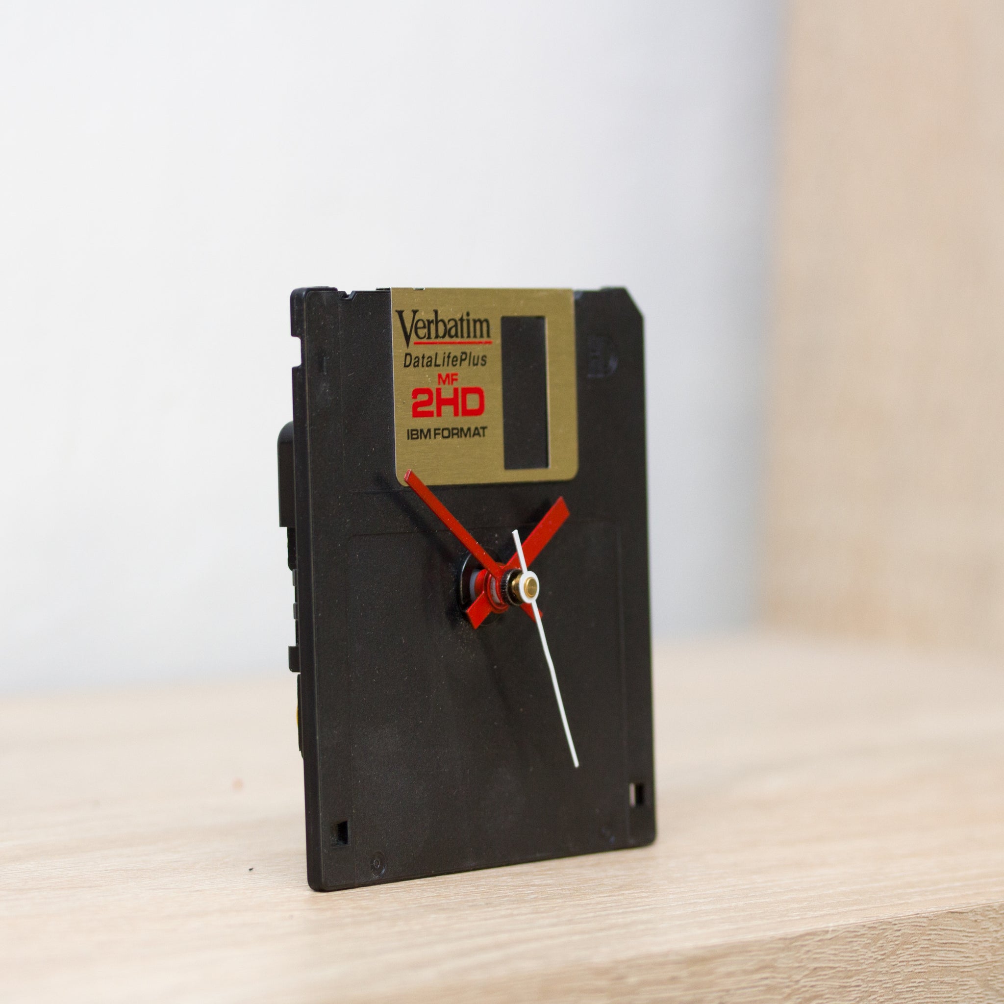 Unique Desk clock - recycled floppy disk clock