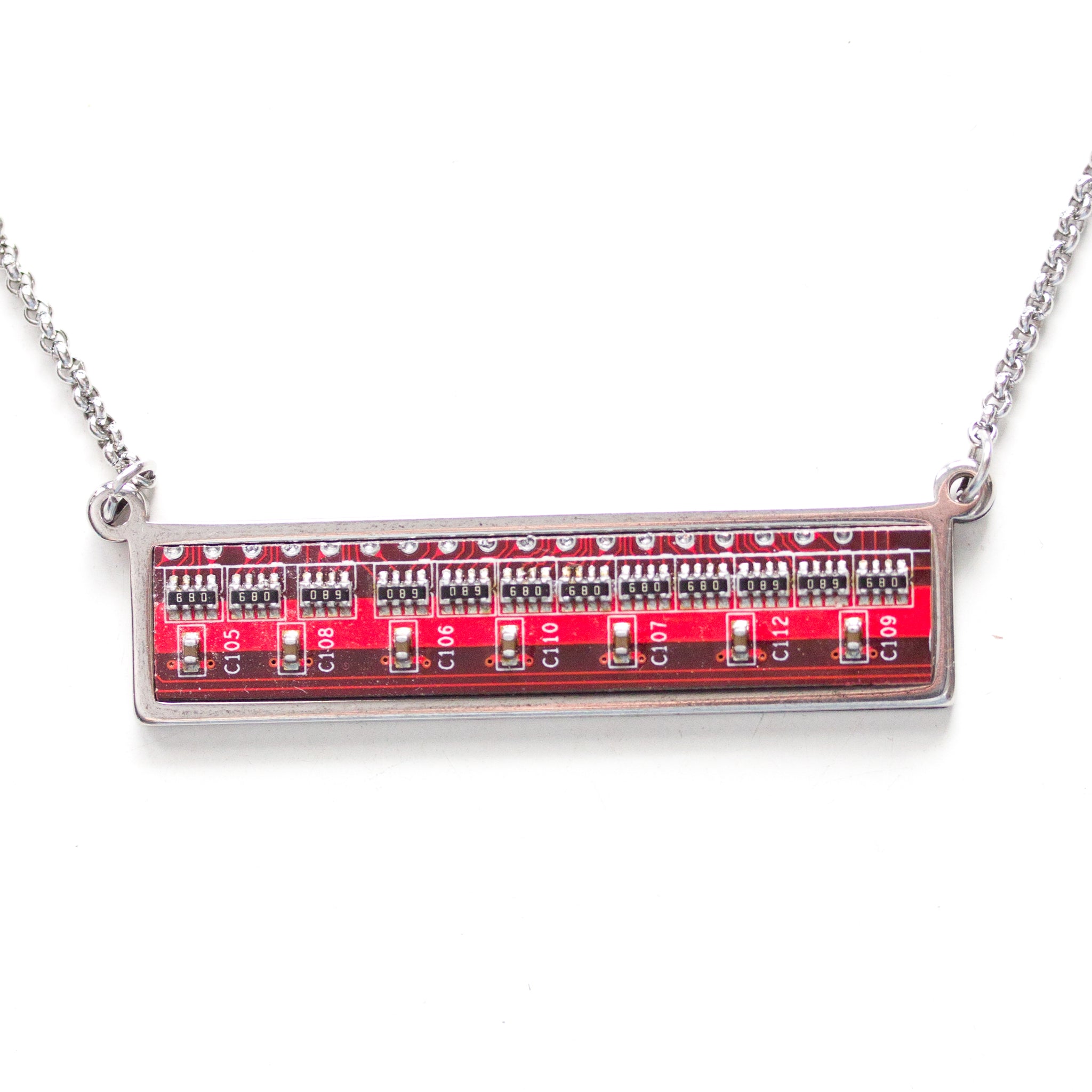 Real Circuit board necklace, gift for techie