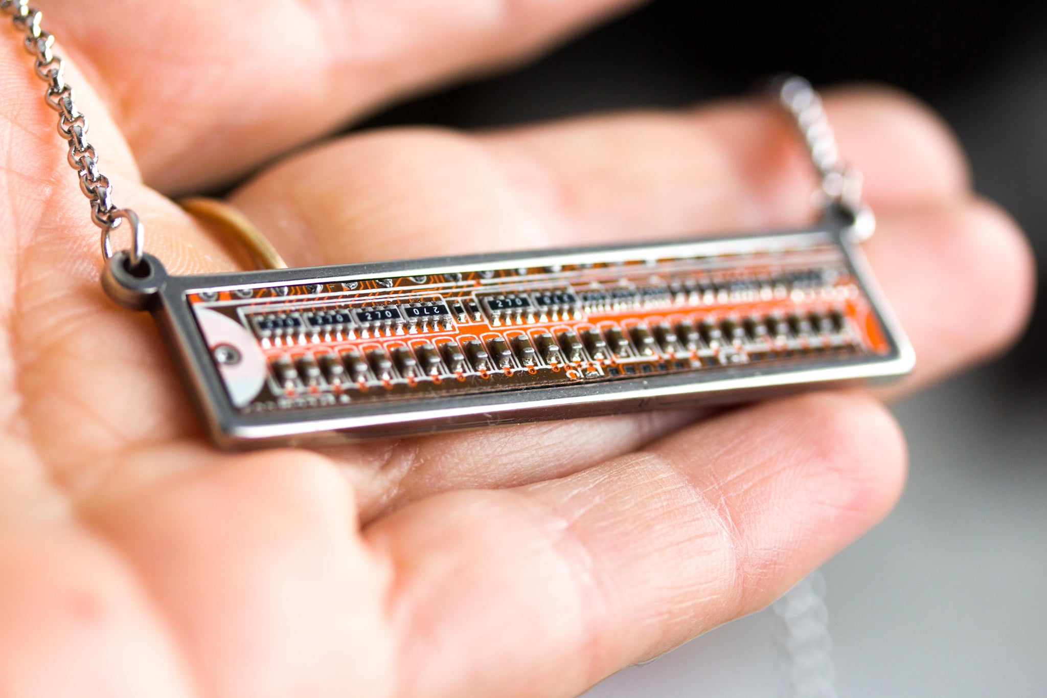 Real Circuit board necklace, gift for techie