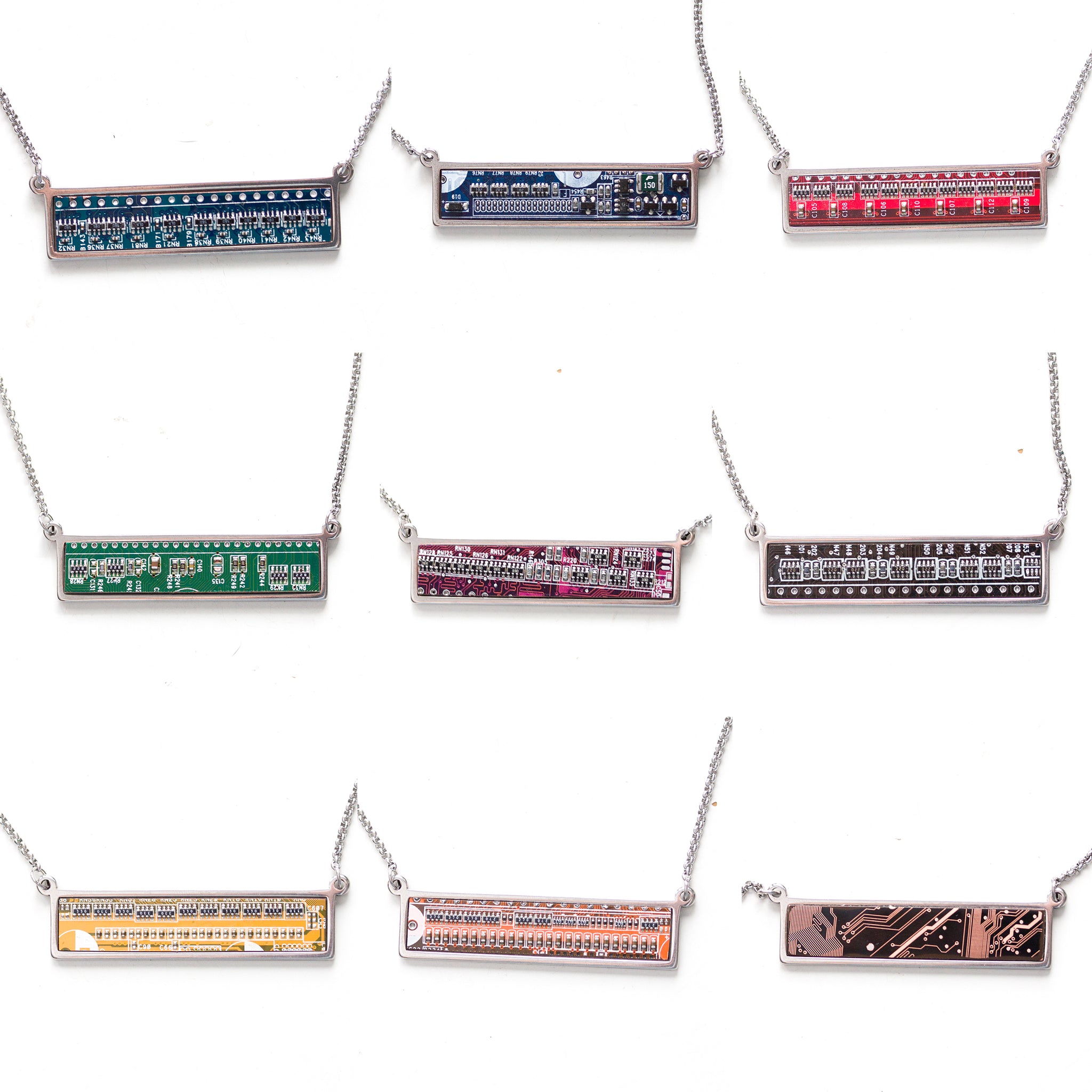Real Circuit board necklace, gift for techie
