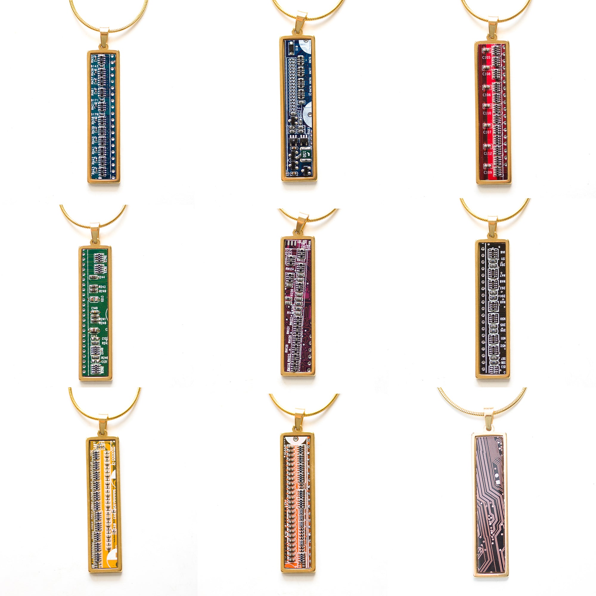 Real Circuit board necklace, gift for gamer