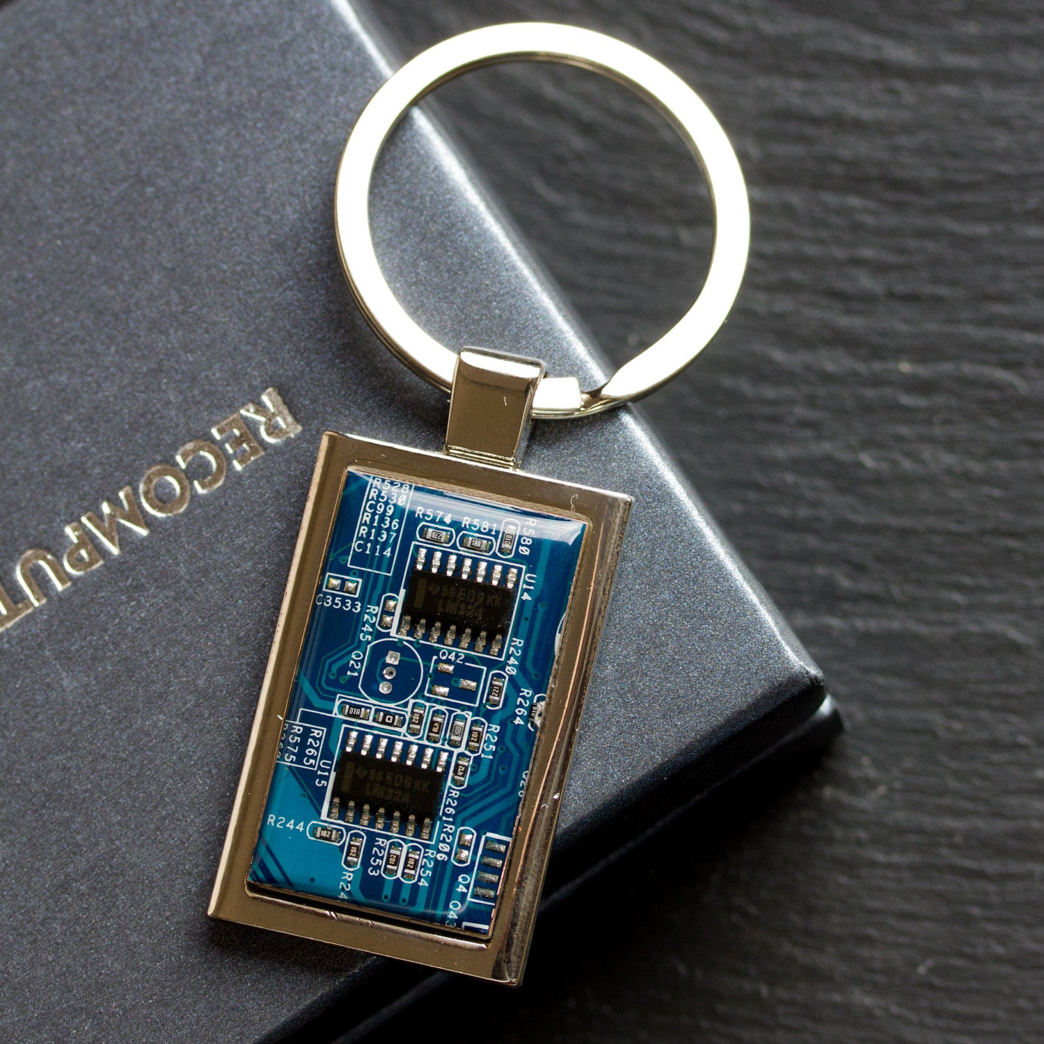 Circuit board keychain, groomsmen gift