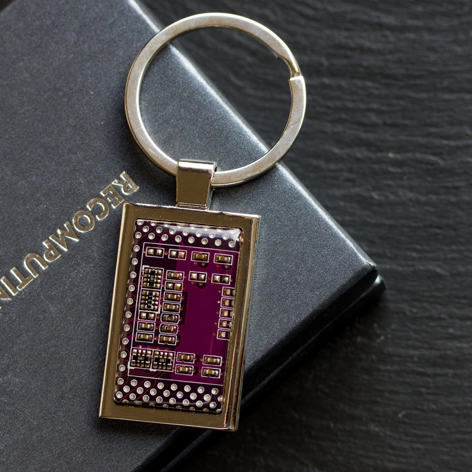 Circuit board keychain, groomsmen gift