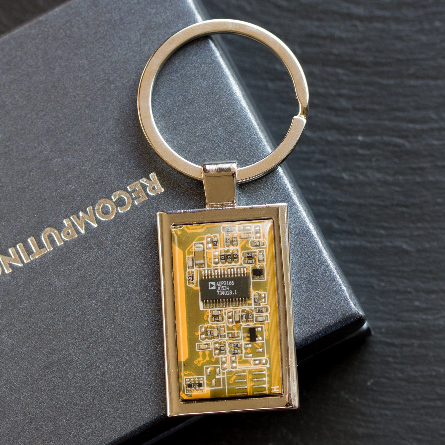 Circuit board keychain, groomsmen gift