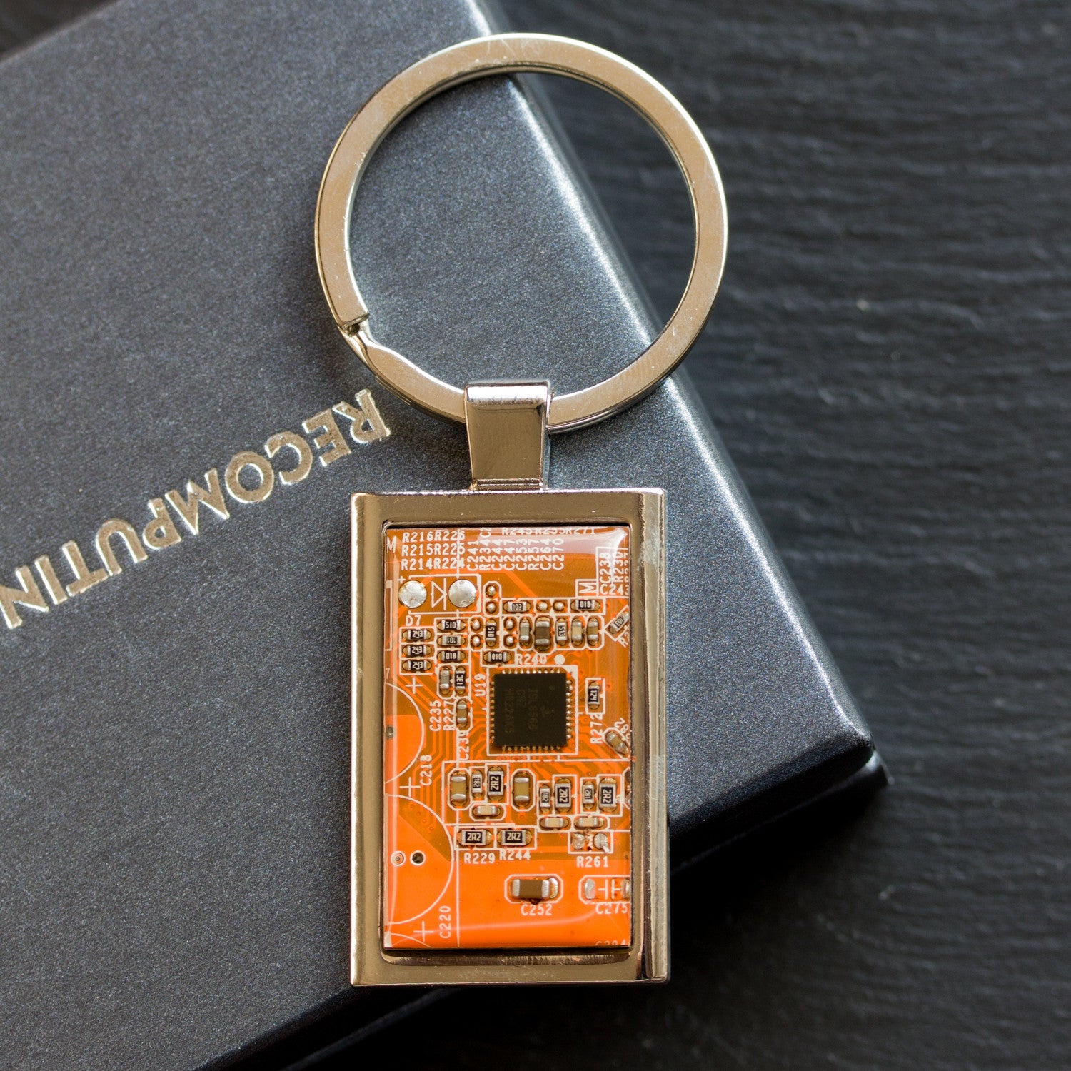 Circuit board keychain, groomsmen gift