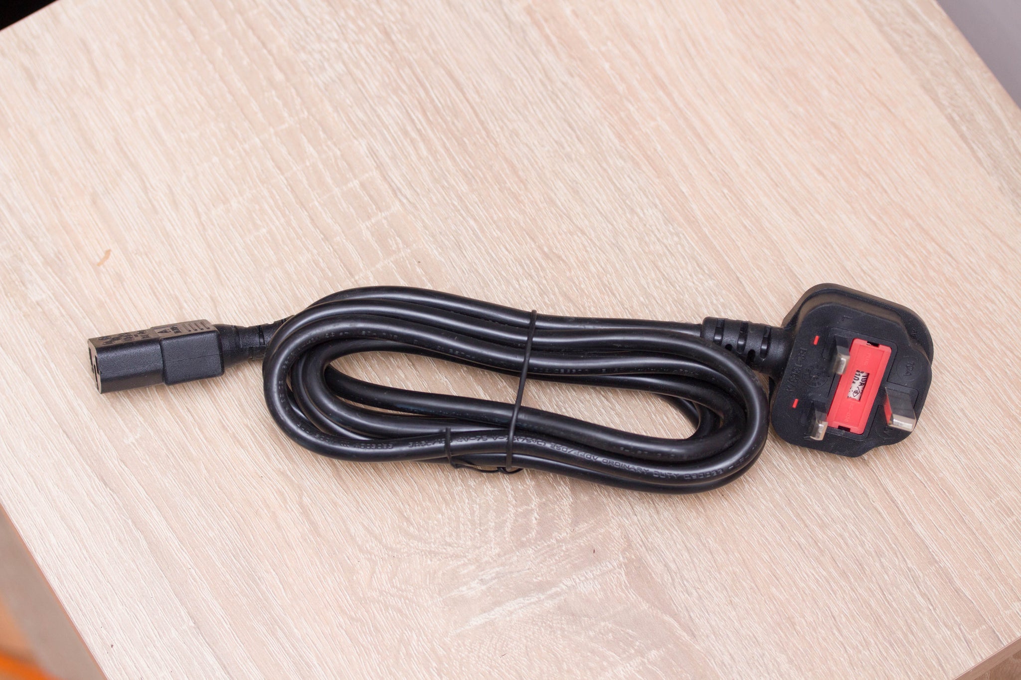 Table lamp made with recycled computer power supply unit