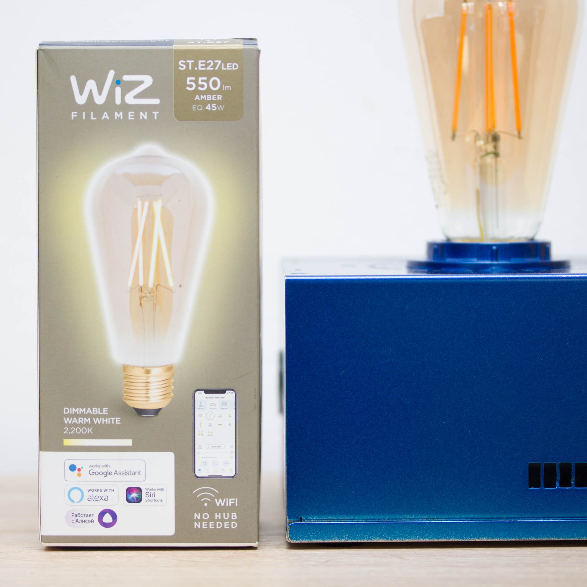 Table lamp made with recycled computer power supply unit