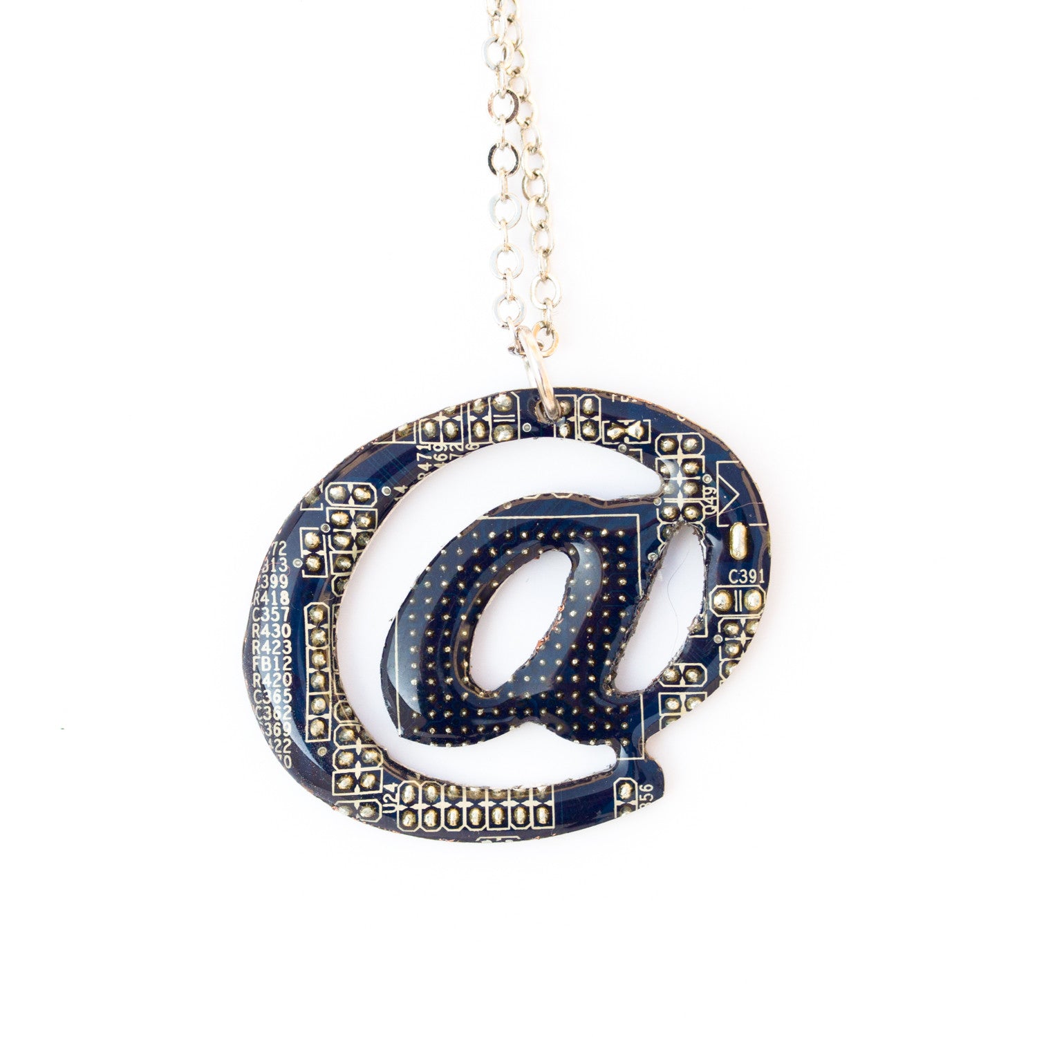 Circuit board geeky at necklace