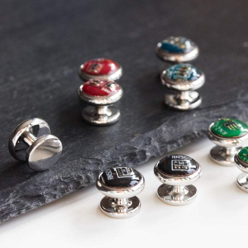 Circuit board Tuxedo Shirt Stud, 10 mm