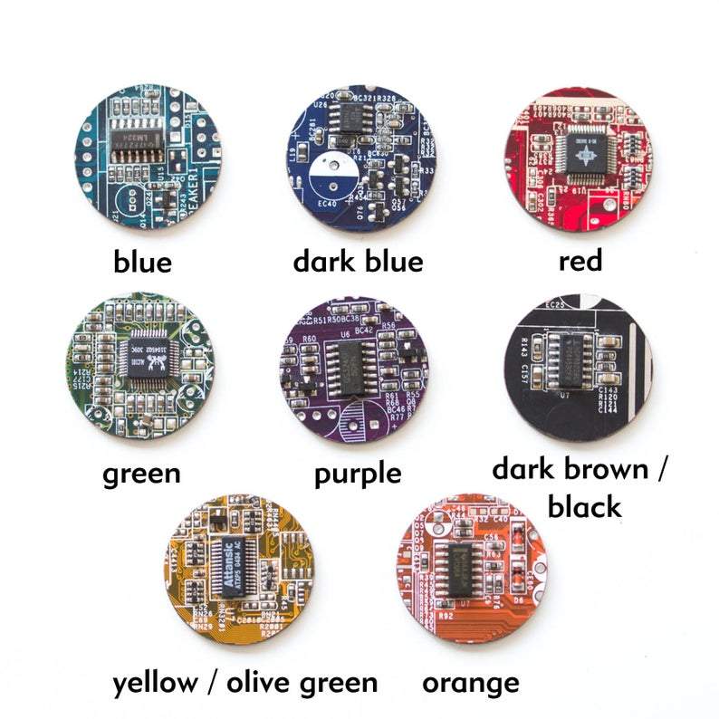 Custom initial keychain made of circuit board