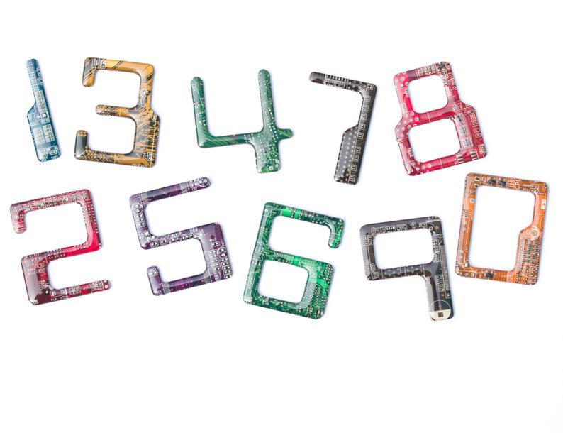 Circuit board door numbers, small 2 inch or 5cm