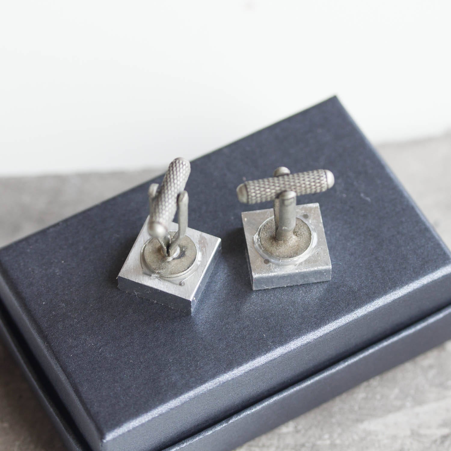 Recycled computer cufflinks, MSI radiator cufflinks