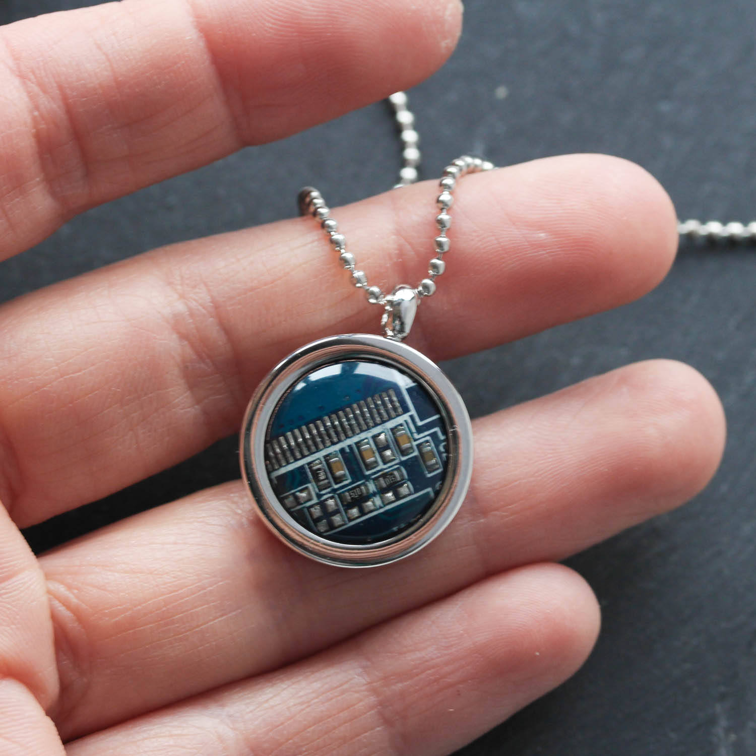 Circuit board necklace, computer geek necklace