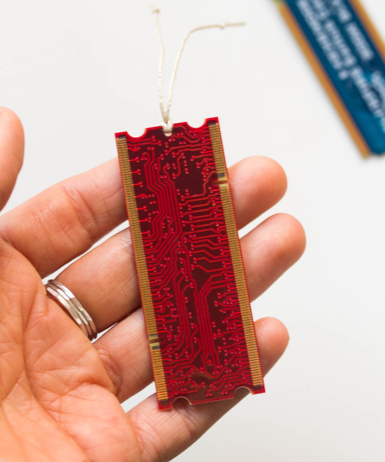 Circuit board bookmark, Recycled computer bookmark, gift for techie nerd