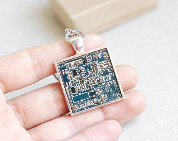Men's keychain, circuit board keychain