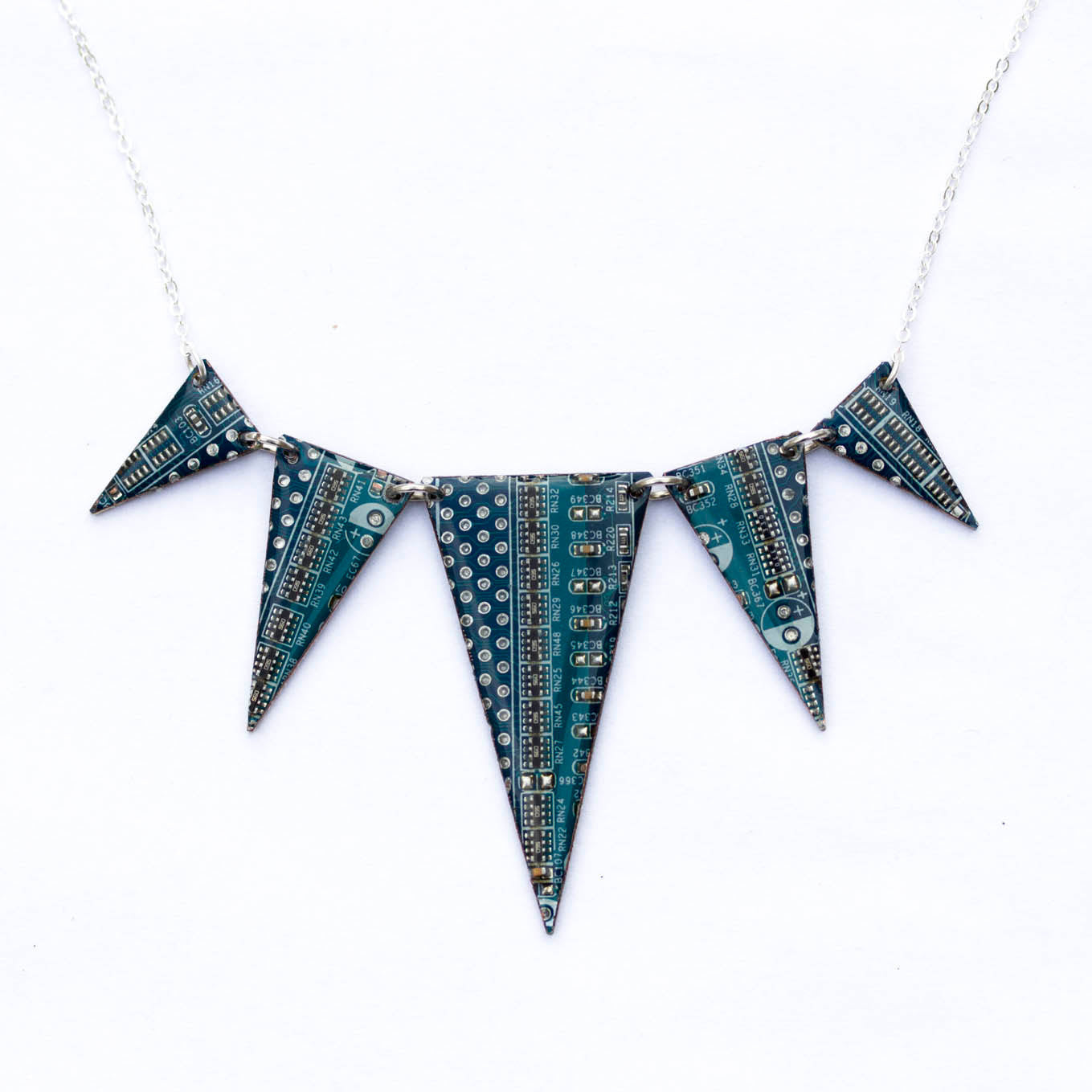Statement circuit board necklace