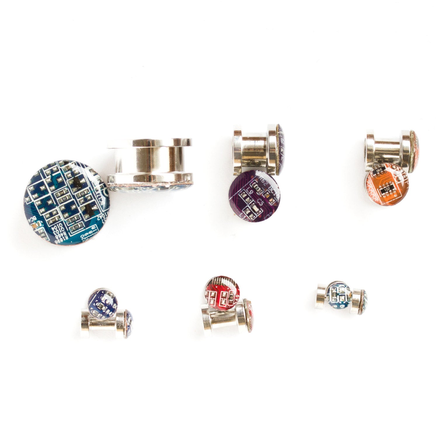Steel plugs with Circuit board (custom sizes)