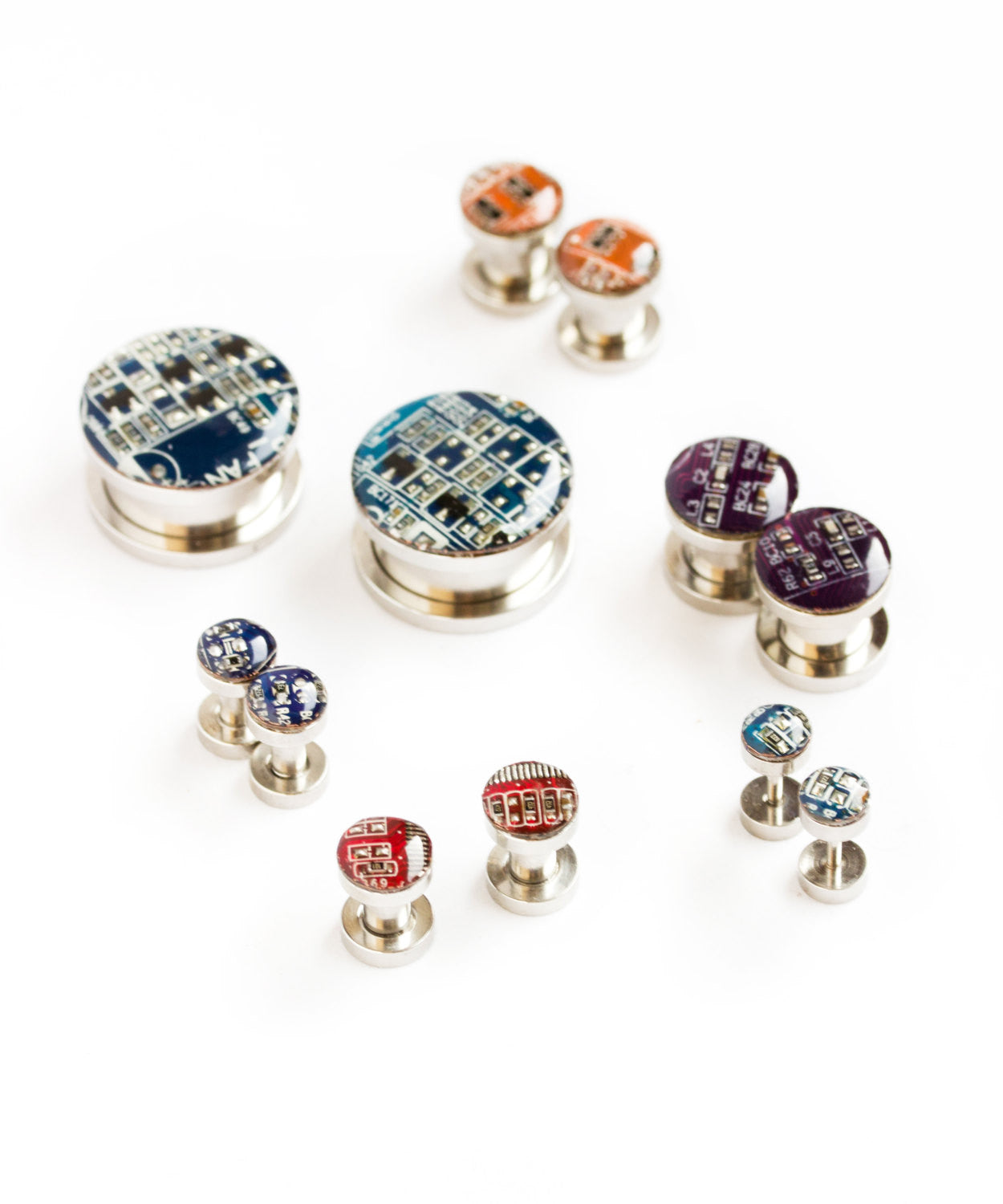 Steel plugs with Circuit board (custom sizes)
