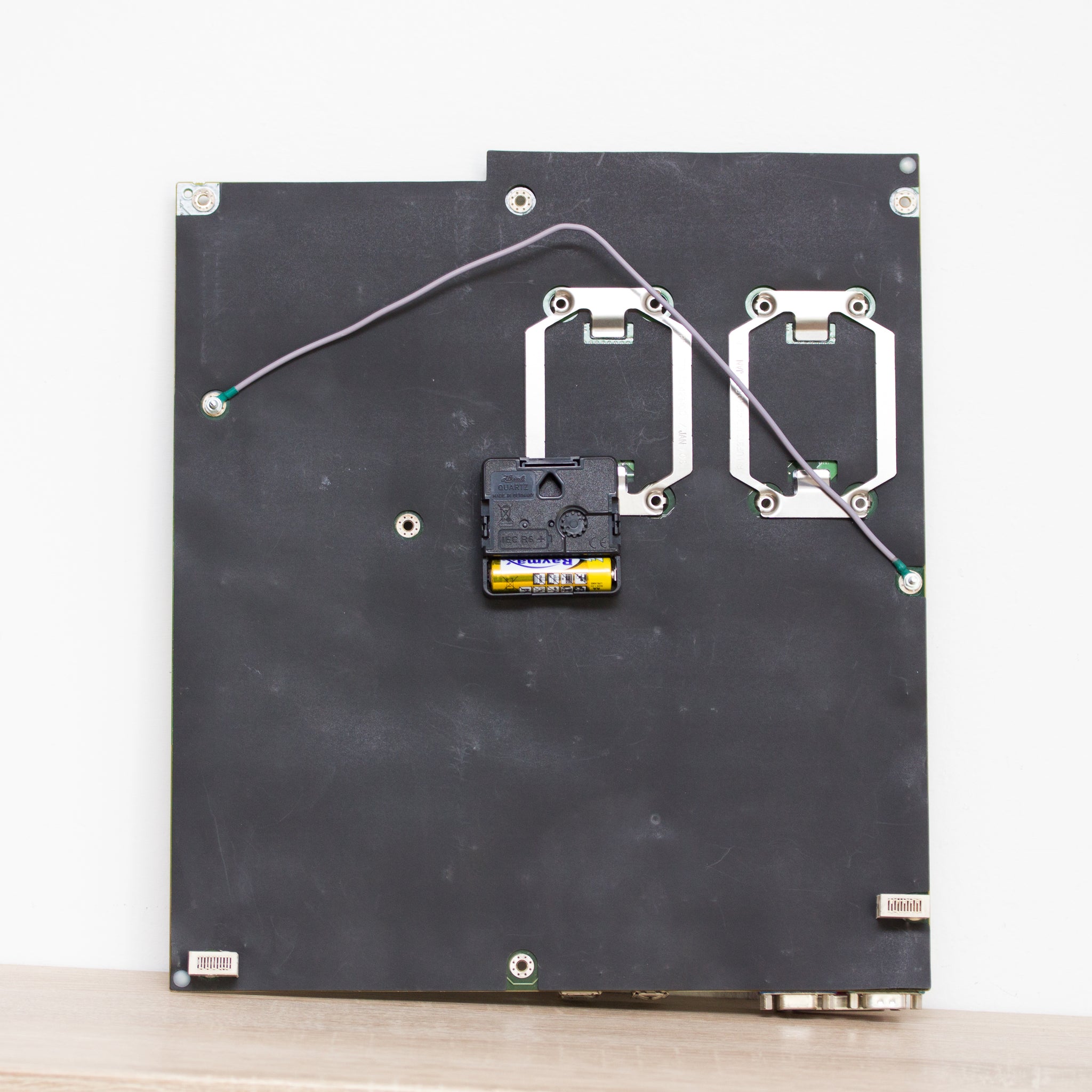 Green Wall Clock made of recycled motherboard