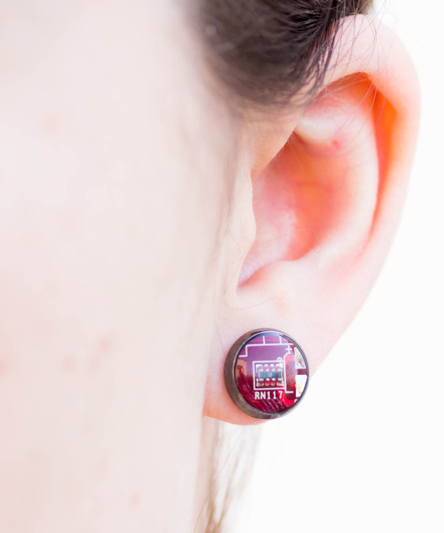 Circuit board stud earrings