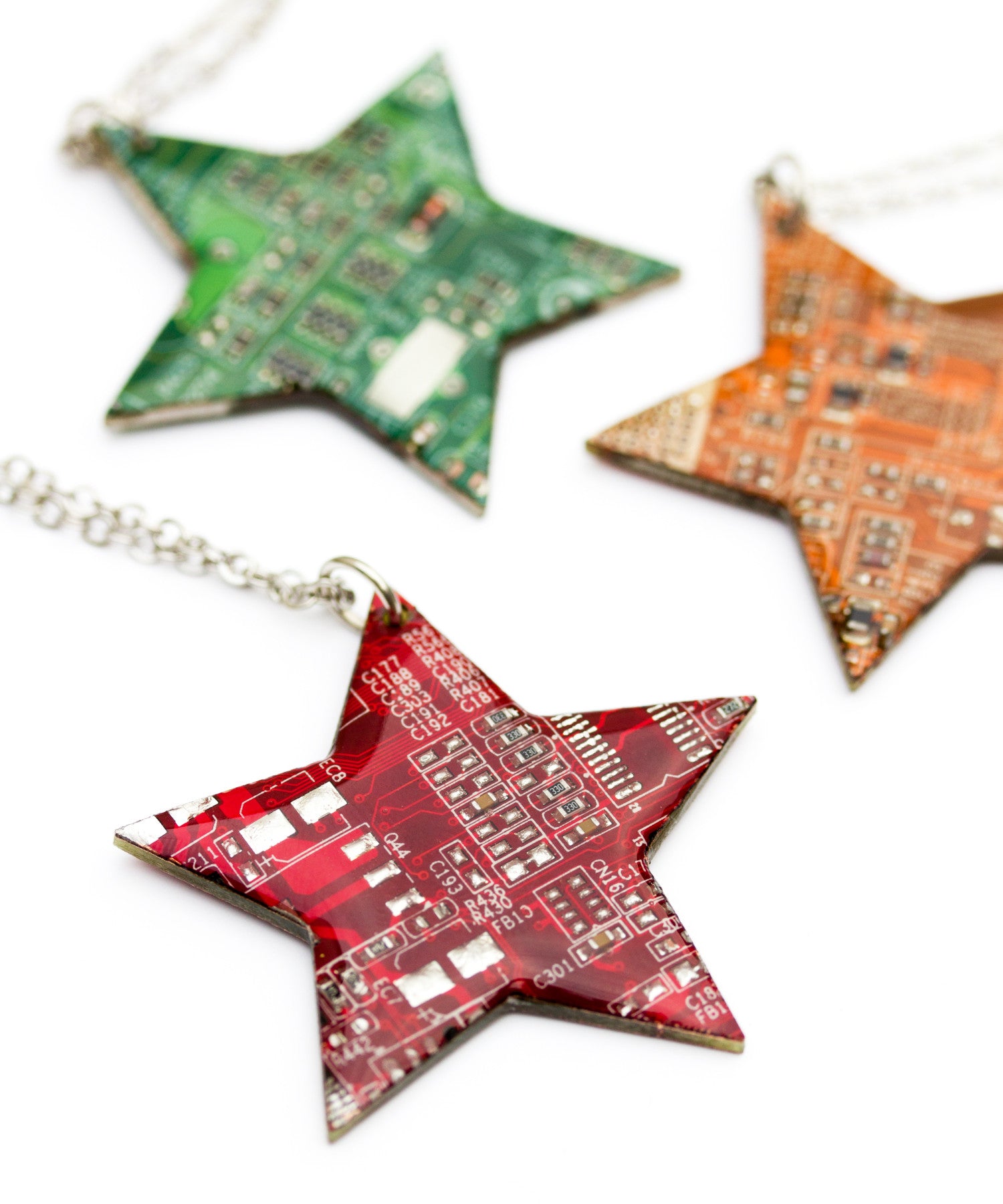 Circuit board Star necklace
