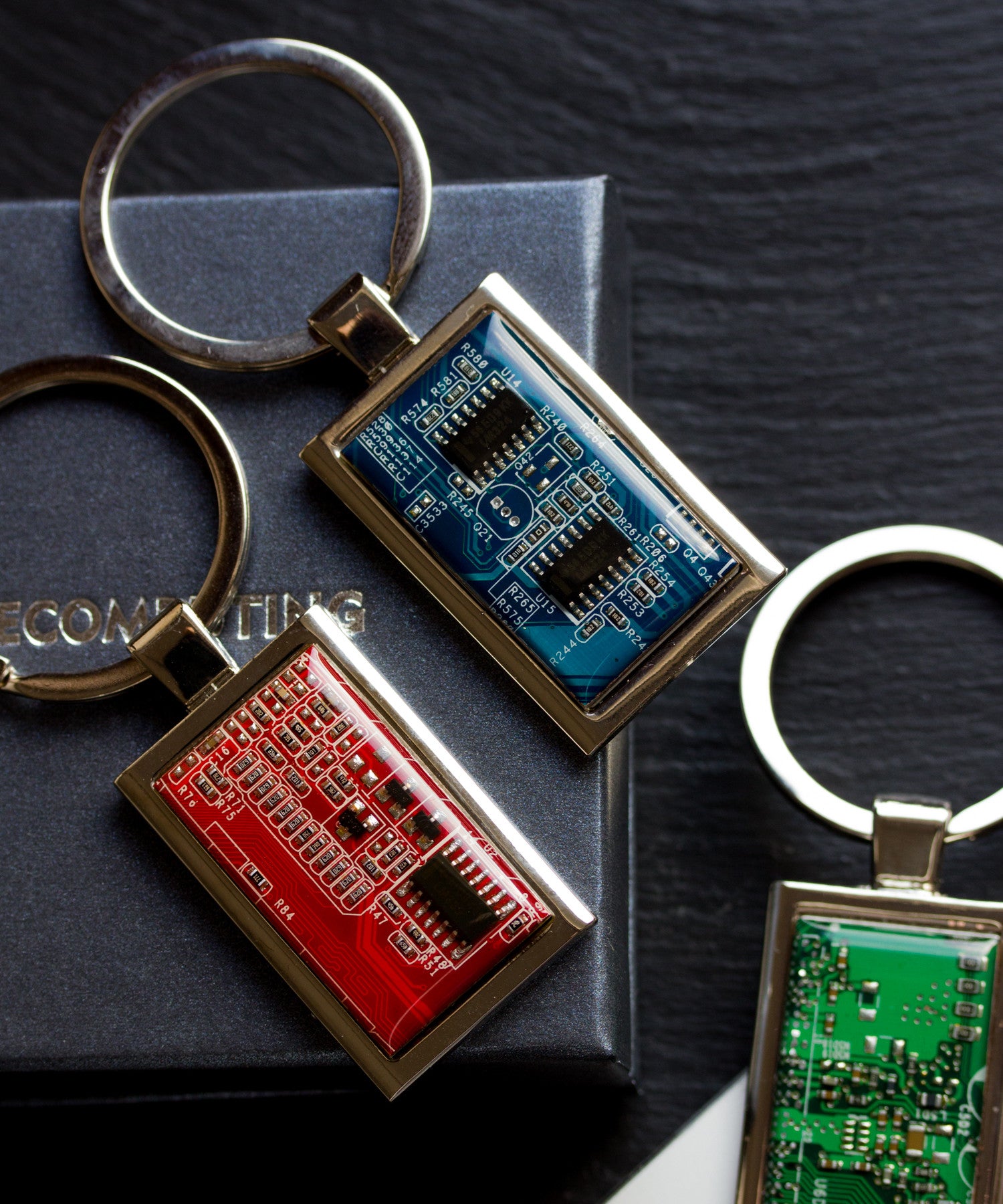 Circuit board keychain, groomsmen gift