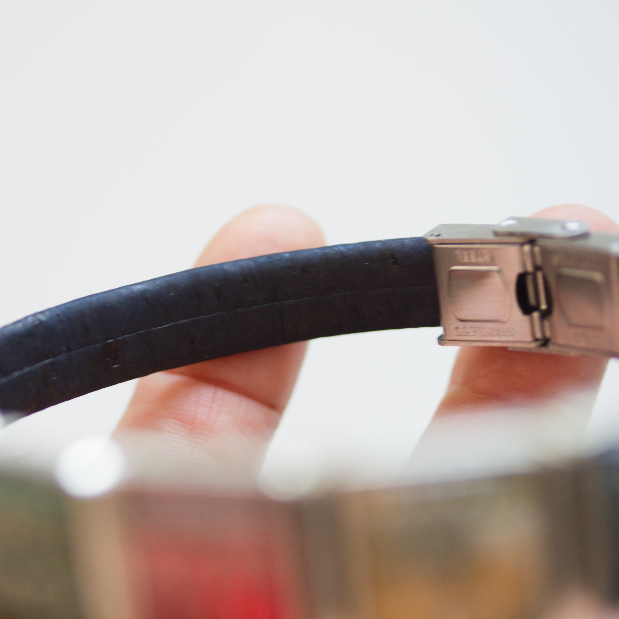 Black vegan cork bracelet, 3 or 5 circuit board beads, unisex bracelet, adjustable