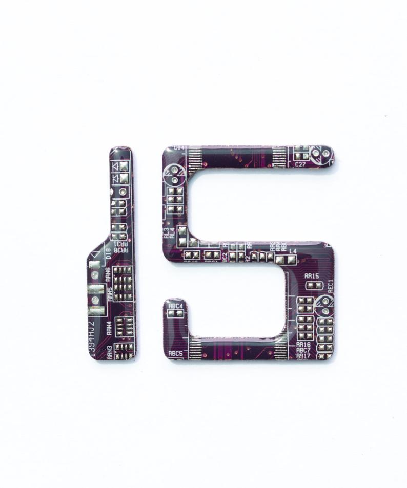 Circuit board door numbers, small 2 inch or 5cm