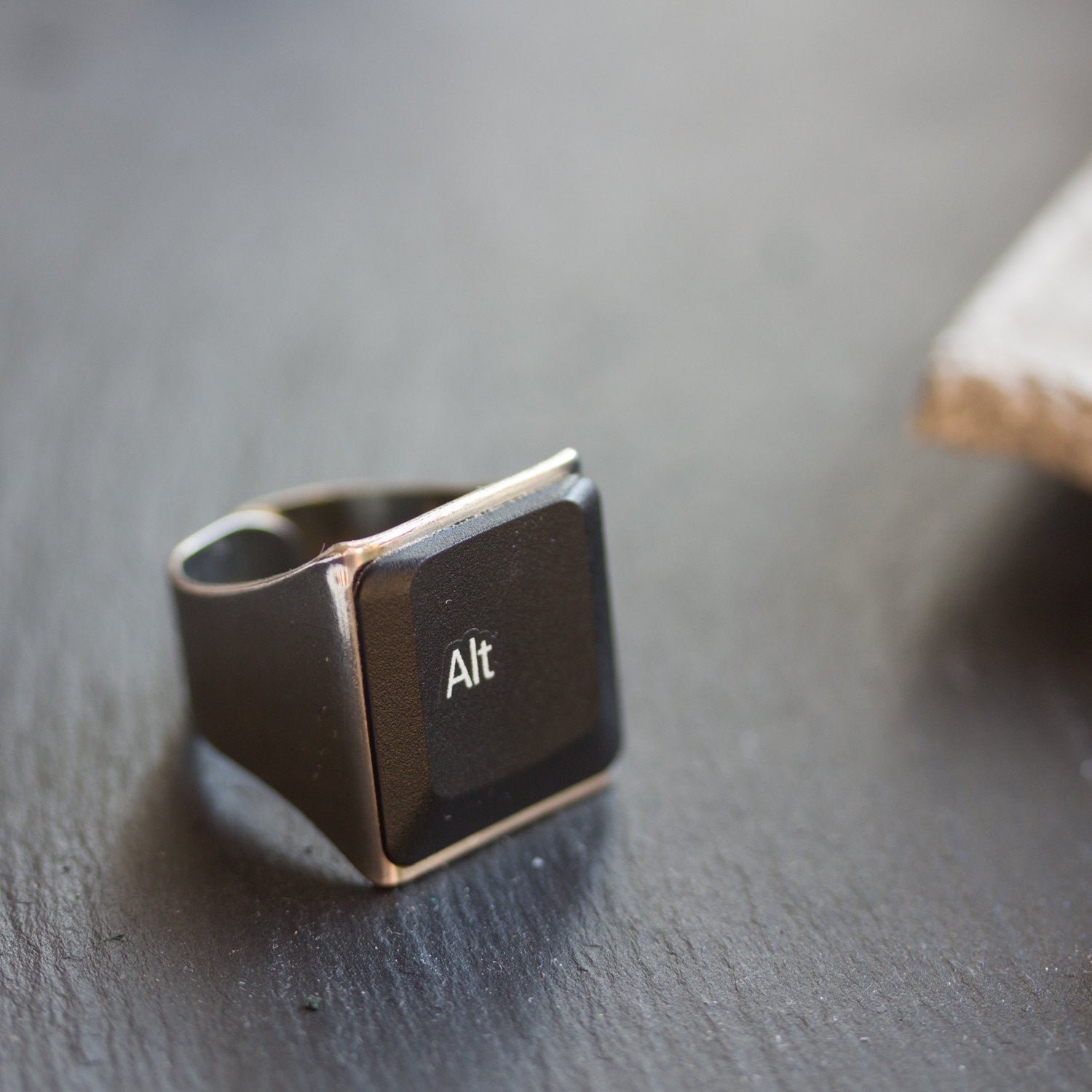 Alt ring, unique men's ring with alt keyboard button - recomputing