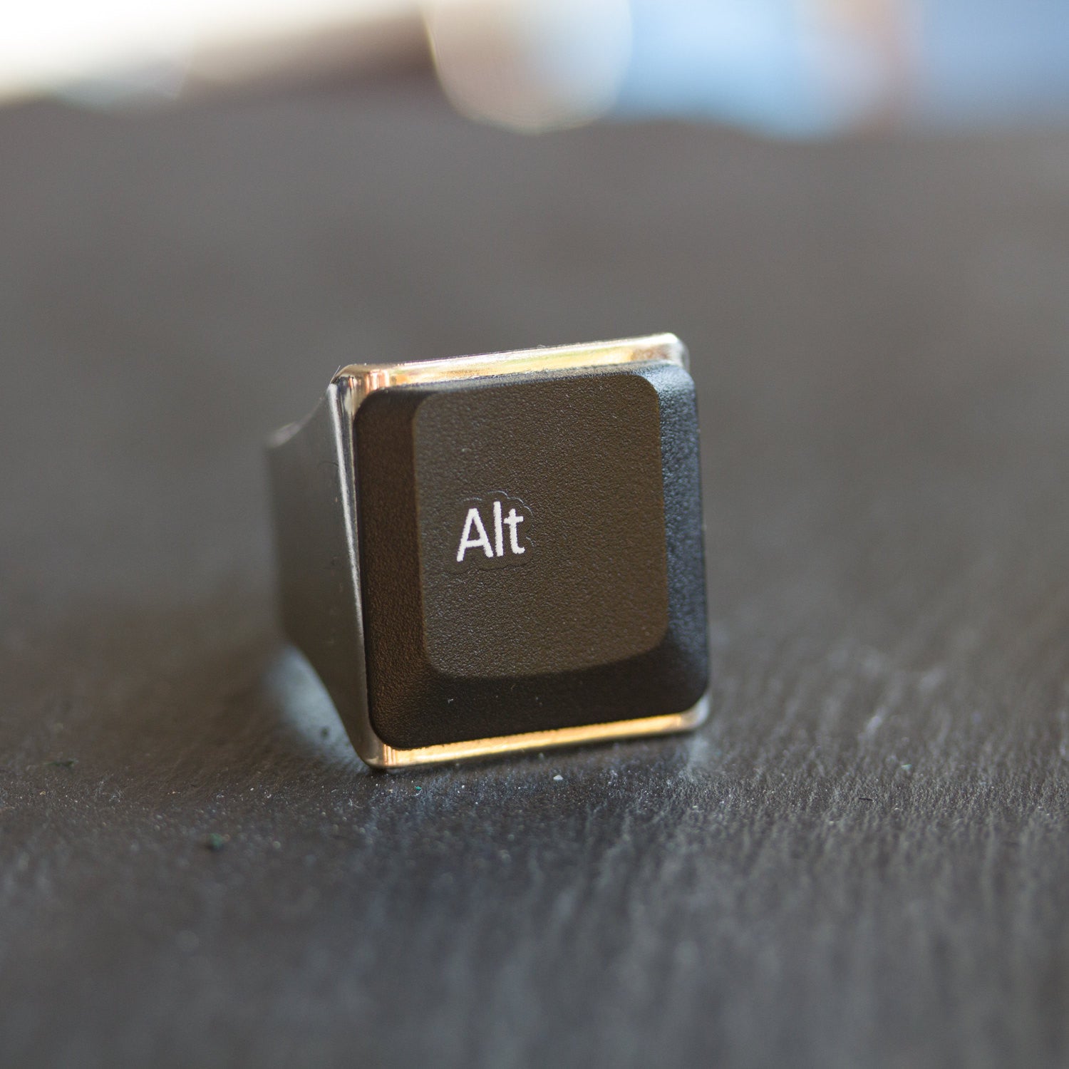 Alt ring, unique men's ring with alt keyboard button