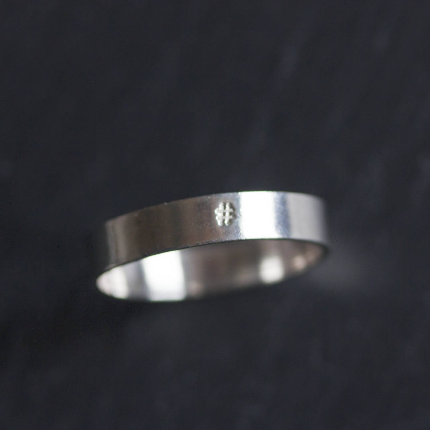 Hashtag ring - hand stamped sterling silver ring