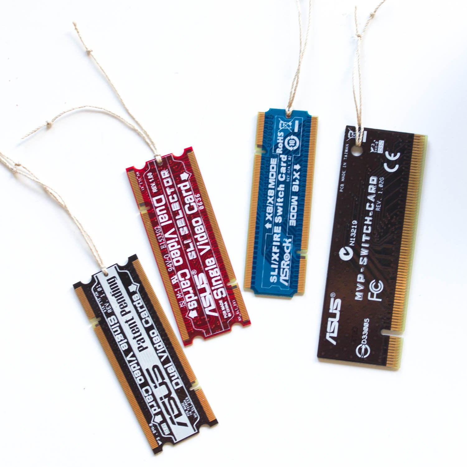 Circuit board bookmark, Recycled computer bookmark, gift for techie nerd