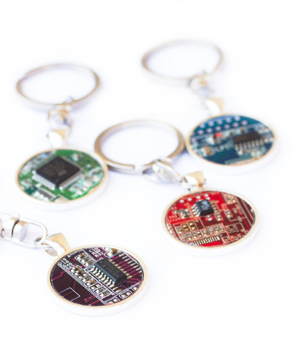 Computer Terminal Keychain Circuit board keychain - recomputing